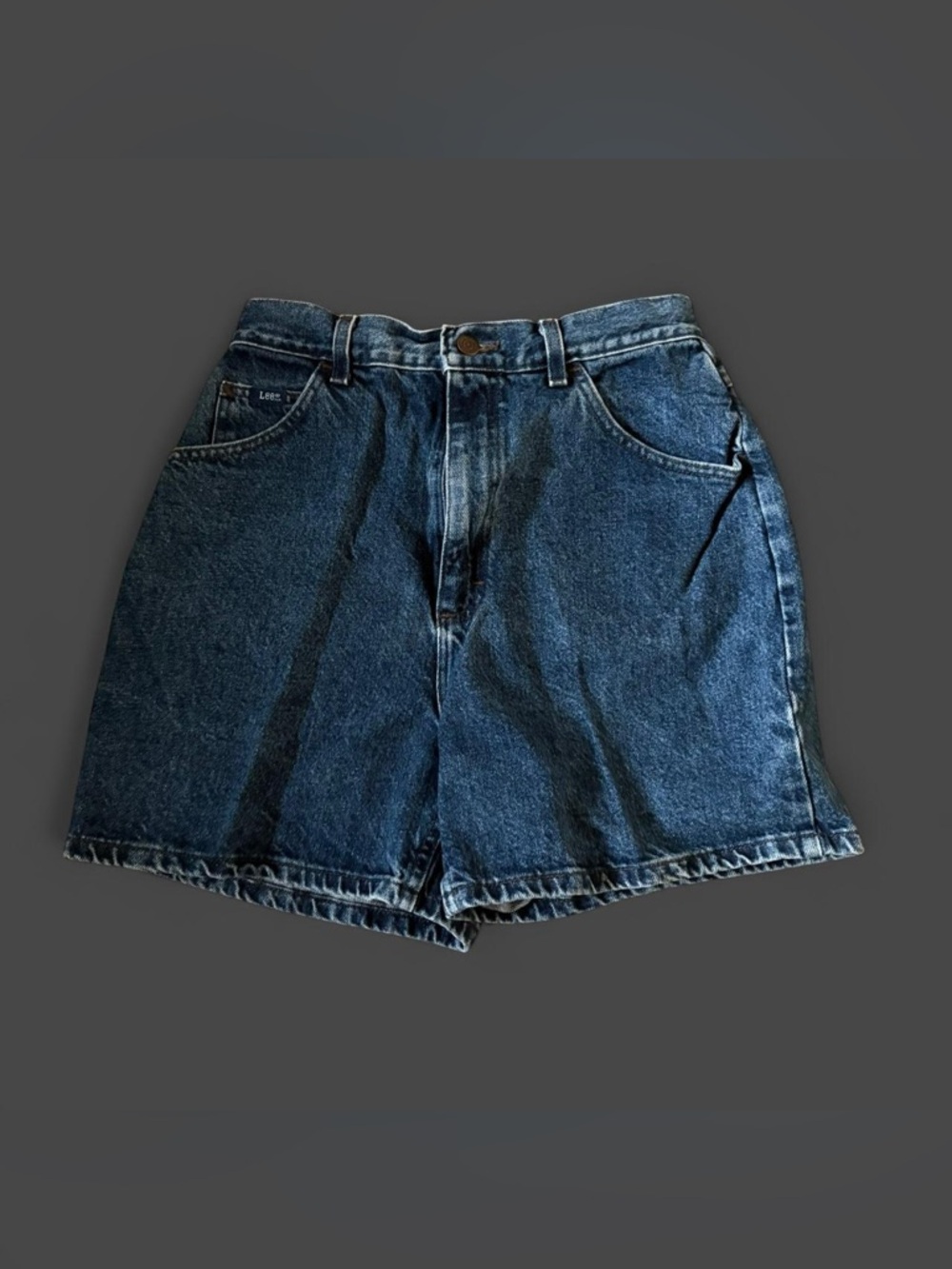 Lee navy blue denim shorts Women Size 12 #denim #summer